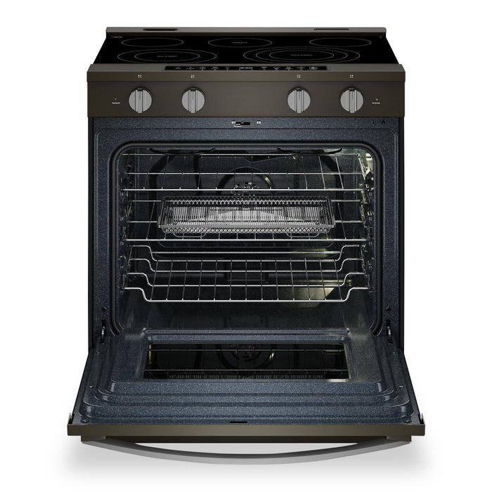 Whirlpool 5.3 Cu. Ft. Electric Range with Air Fry and WipeClean™ Coating - Black Stainless Steel - YWSES7530RV