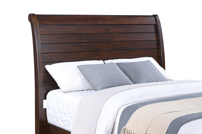 Sonoma Panel Bed with Headboard & Frame, Mango Brown - Full Size