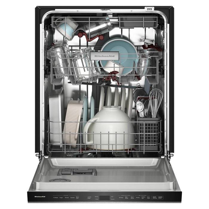KitchenAid 24\" 44 dBA Dishwasher with 360° Max Jets™ Third Rack – PrintShield Stainless - KDPS724SPS