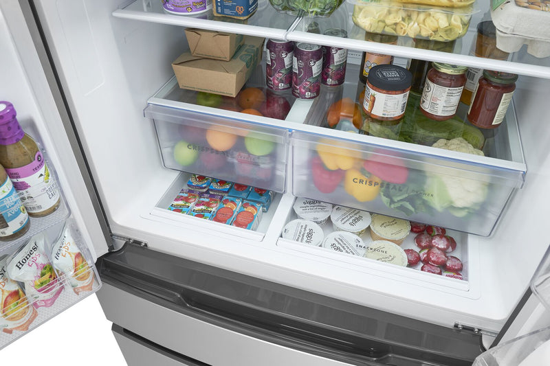 Frigidaire 36” 26 Cu. Ft. 4-Door French Door Refrigerator - Fingerprint Stainless Steel - FRMS2733AV