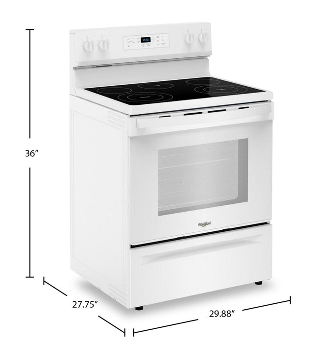 Whirlpool 30\" 5.3 Cu. Ft. Electric Range with 5 Elements - YWFES3330RW