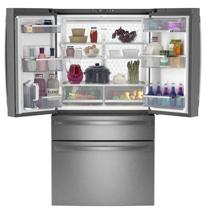 GE 36” 28.7 Cu. Ft. French-Door Refrigerator - Fingerprint Resistant Stainless Steel - PGE29BYTFS