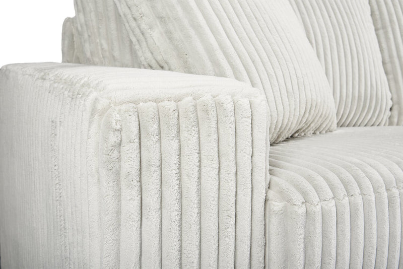 Willow 87\" Light Grey Fabric Sofa with Track Arms and Reversible Seat and Back Cushions