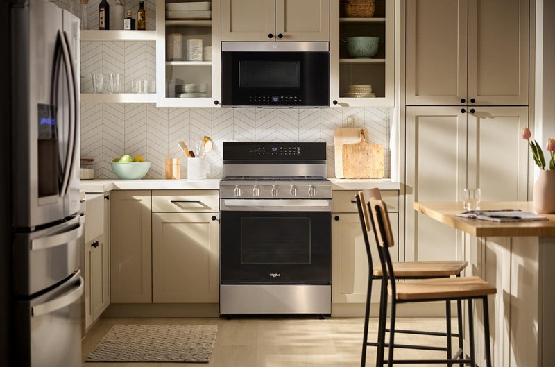 Whirlpool 5 Cu. Ft. Smart Gas Range with Air Fry and Self-Clean - Stainless Steel - WFGS7530RZ