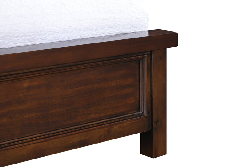 Sonoma Panel Bed with Headboard & Frame, Mango Brown - Twin Size
