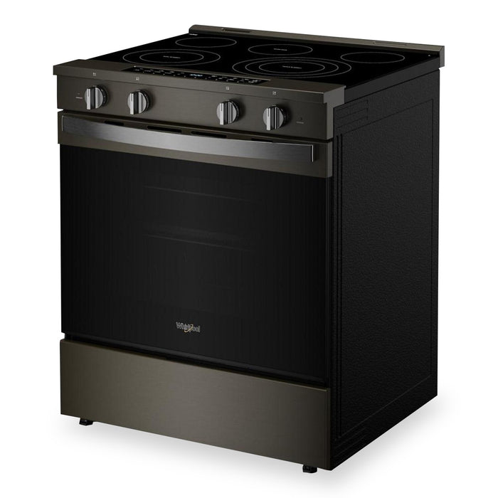 Whirlpool 5.3 Cu. Ft. Electric Range with Air Fry and WipeClean™ Coating - Black Stainless Steel - YWSES7530RV