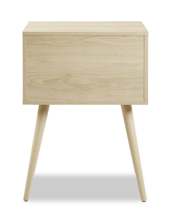 Mori Bedside 2-Drawer Nightstand, 18\"W x 25.75\"H - Natural