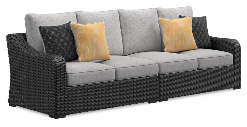 Jasper Patio Right and Left Facing Loveseats - Black