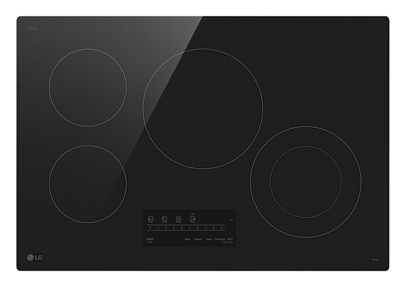 LG 30\" 4-Element Electric Cooktop with UltraHeat™ 2.5kW Element - Black - CBEW3013BE