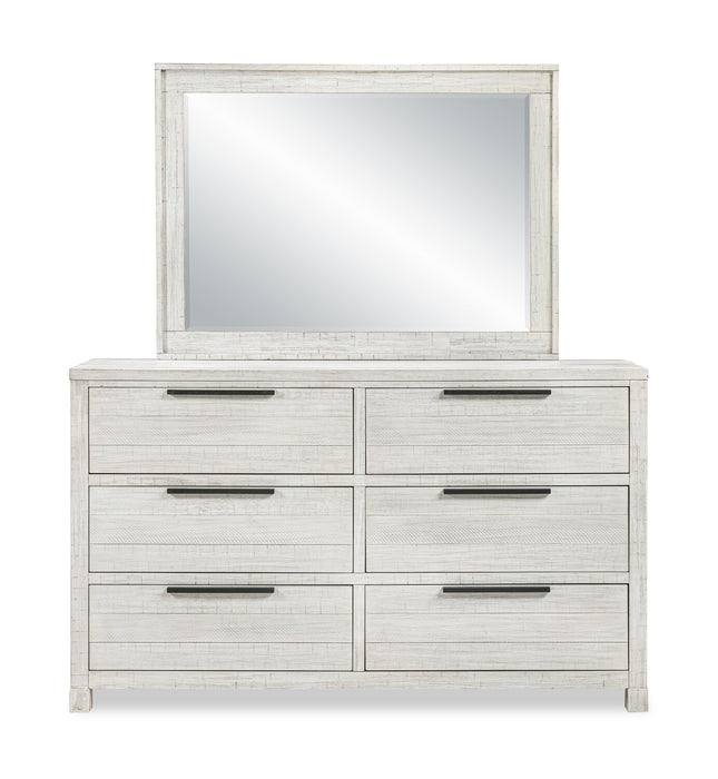 Haven 6pc Bedroom Set with Panel Bed, Dresser, Mirror & Nightstand, White - King Size