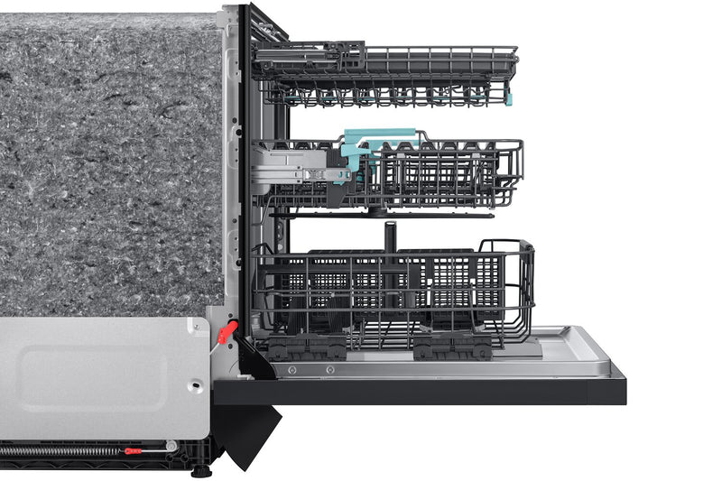 Samsung 24\" 38 dBA Top-Control Dishwasher with AI Wash and Third Rack - Black - DW90F89T0UMTAA