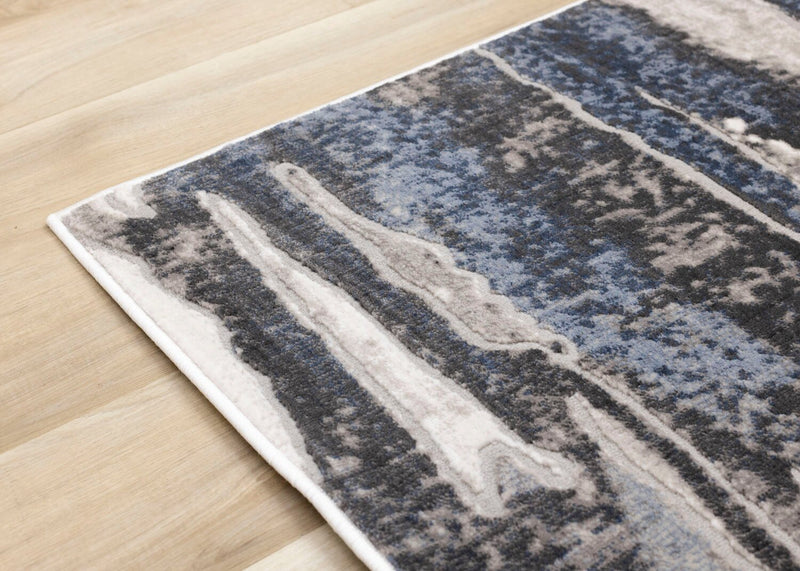Linnie Blue Grey Area Rug - 5'3\" x 7'7\"