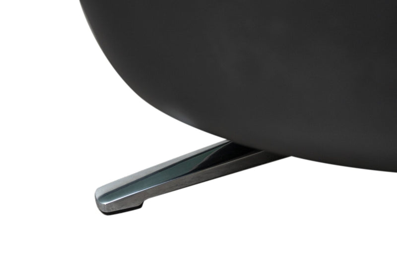 Vega 29.5\" Faux Leather Stress Free Swivel Reclining Chair with Footrest and Aluminum Legs - Grey