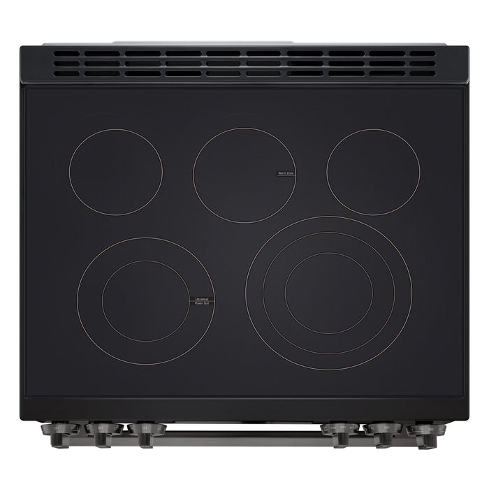 LG 6.3 Cu. Ft. Smart Electric Range with Air Fry – Black Stainless Steel - LSEL6335ZE
