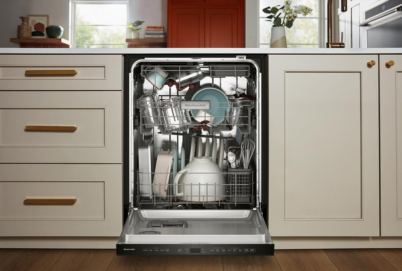 KitchenAid 24\" 44 dBA Dishwasher with 360° Max Jets™ Third Rack – Black Ore - KDPS624SBE