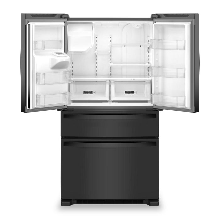 Whirlpool 36\" 24.5 Cu. Ft. French-Door Refrigerator - Black - WRMF3636RB