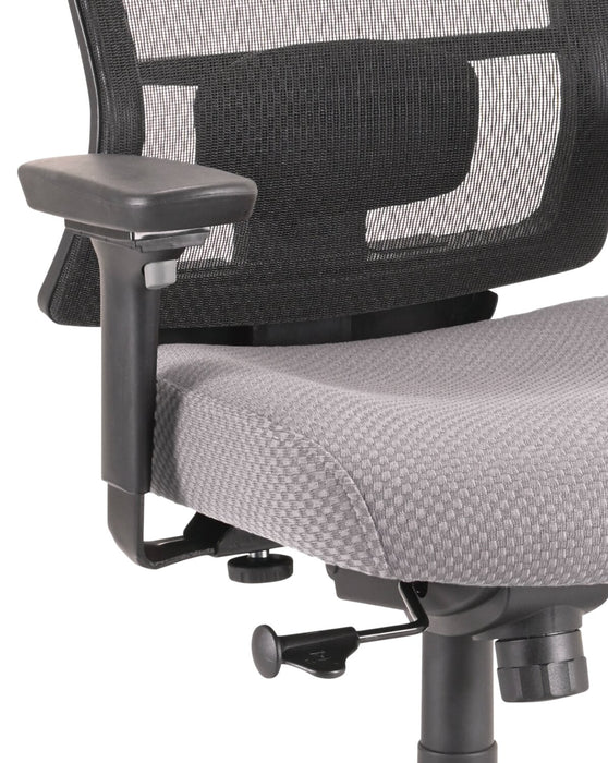 Tempur-Pedic Remy 26.8” Office Chair - Grey with Mesh Back