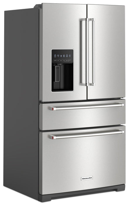 KitchenAid 36\" 26.2 Cu. Ft. French-Door Refrigerator - PrintShield Stainless - KRMF536RPS