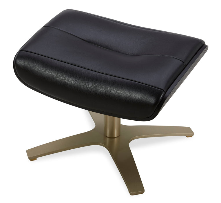 Halo Top-Grain Genuine Leather Swivel Reclining Chair with Footrest