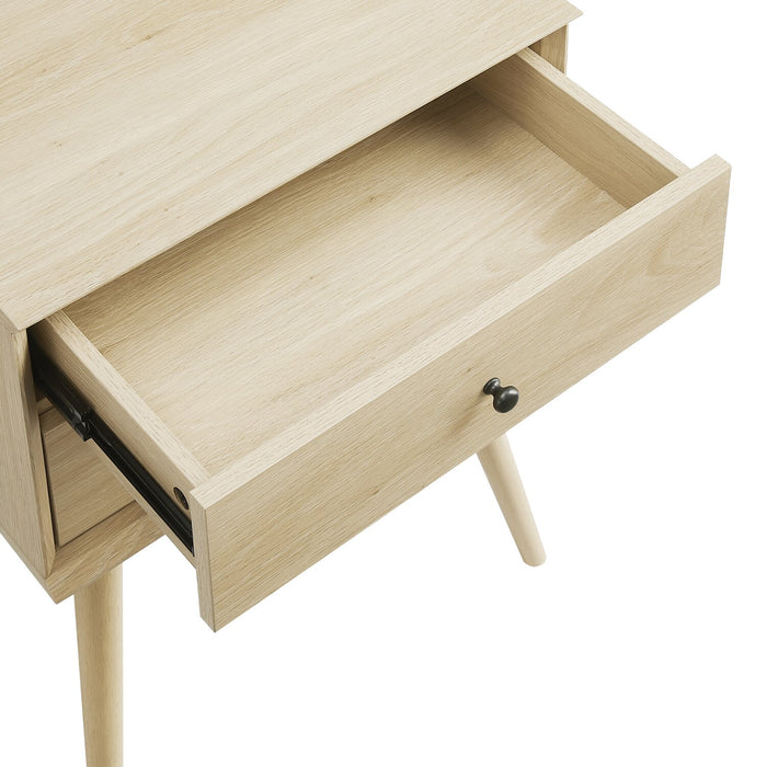 Mori Bedside 2-Drawer Nightstand, 18\"W x 25.75\"H - Natural