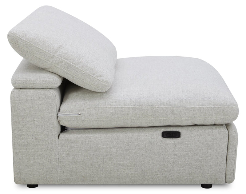 Sky Modular 44\" Fabric Armless Power Reclining Chair with Feather Down Cushions - Nathan Wheat