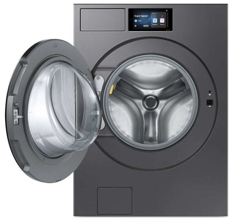 Samsung Bespoke 6.1 Cu. Ft. Front Load Washer with AI Fabric Sensing – Dark Steel - WF90F53ADSA5