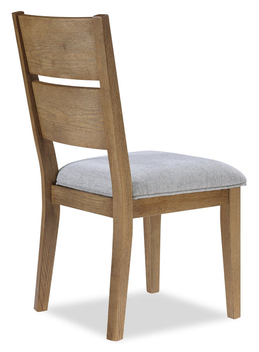 Lotus Dining Chair with Polyester Fabric, Wood, Slat-back - Natural