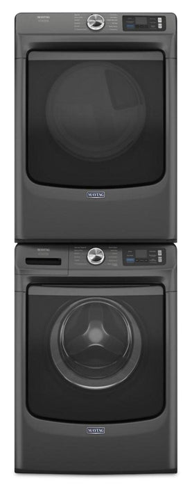Maytag 5.8 Cu. Ft. Pet Pro Smart Front-Load Washer and 7.4 Cu. Ft. Gas Dryer - Volcano Black