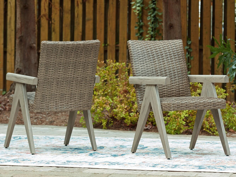 Muskoka Outdoor Patio Set of 2 Chairs - Resin Wicker, UV & Weather Resistant - Beige