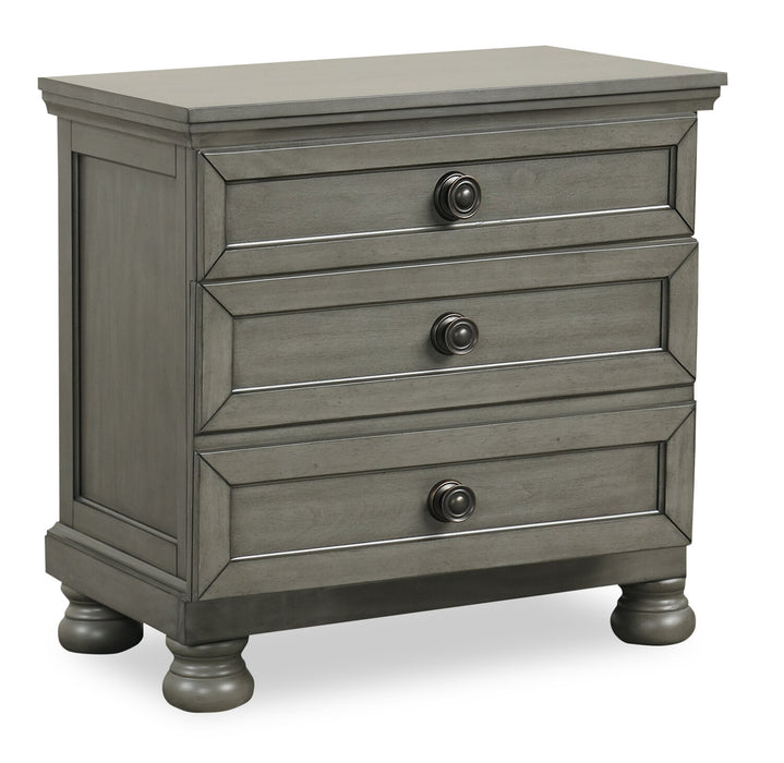 Chelsea Bedside 3-Drawer Nightstand, 28\"W x 28\"H - Grey