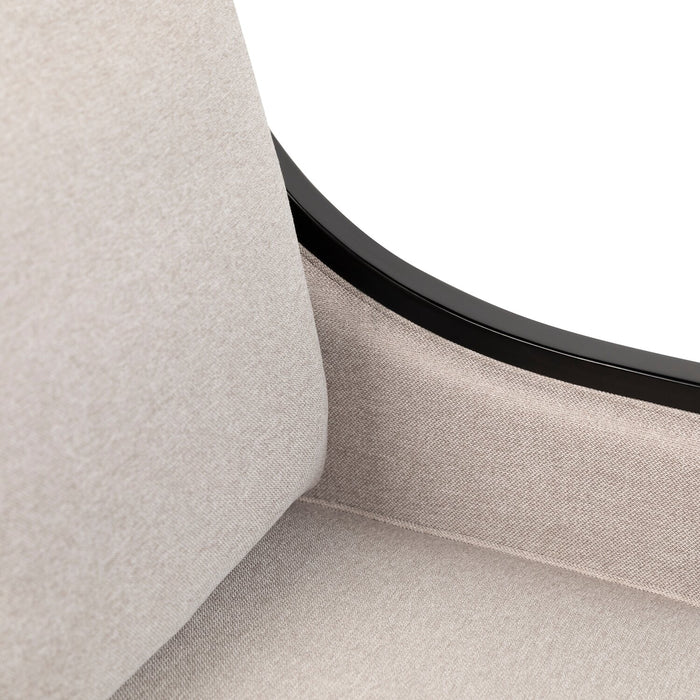 Posh 28.14\" Fabric Accent Chair with Removable Back and Seat Cushions and Wood Legs - Beige