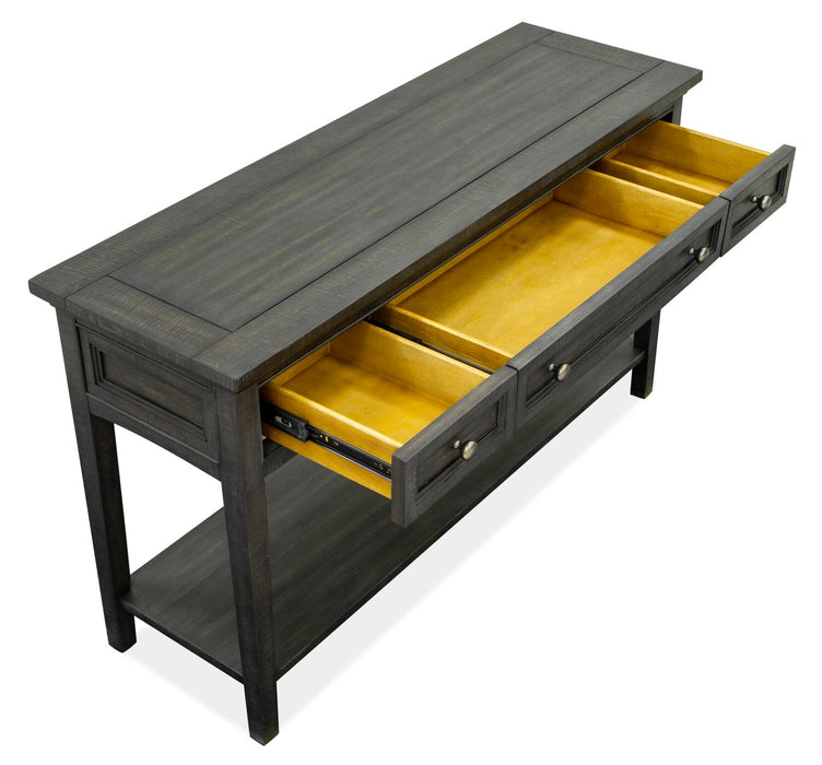 Hanson 50” Traditional Pine Sofa Table with Storage - Graphite