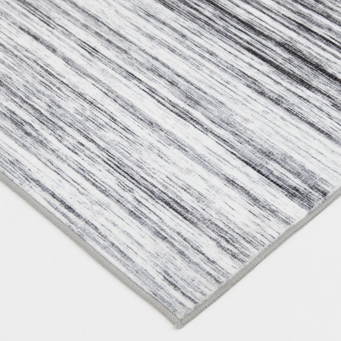 Ceren Grey Washable Area Rug - 5’ x 7’