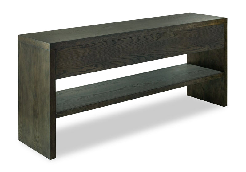 Hatfield 64” Modern Solid Wood Sofa Table with Storage - Homestead Brown