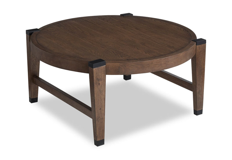 Gordon 38” Round Solid Wood Coffee Table - Brown