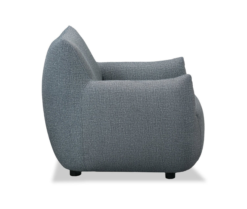 Luna 35.4\" Fabric Accent Chair - Grey