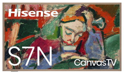 HISENSE 55" CanvasTV QLED 4K UHD Smart Google TV (55S7N) - 2024 Model | Téléviseur intelligent QLED HISENSE QD6QF CanvasTVMC UHD 4K de 55 po avec Google TVMC (55S7N) - modèle 2024