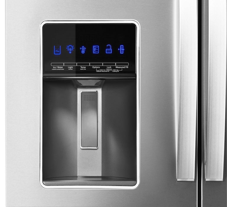 Whirlpool 36\" 26 Cu. Ft. French-Door Refrigerator - Fingerprint Resistant Stainless Steel - WRMF7736PZ