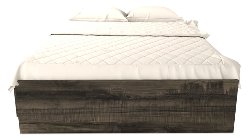 Riley Mates Bed with 3-Drawer Storage for Kids, Made in Canada, Grey - Full Size