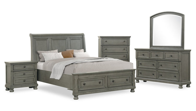 Chelsea Bedside 3-Drawer Nightstand, 28\"W x 28\"H - Grey