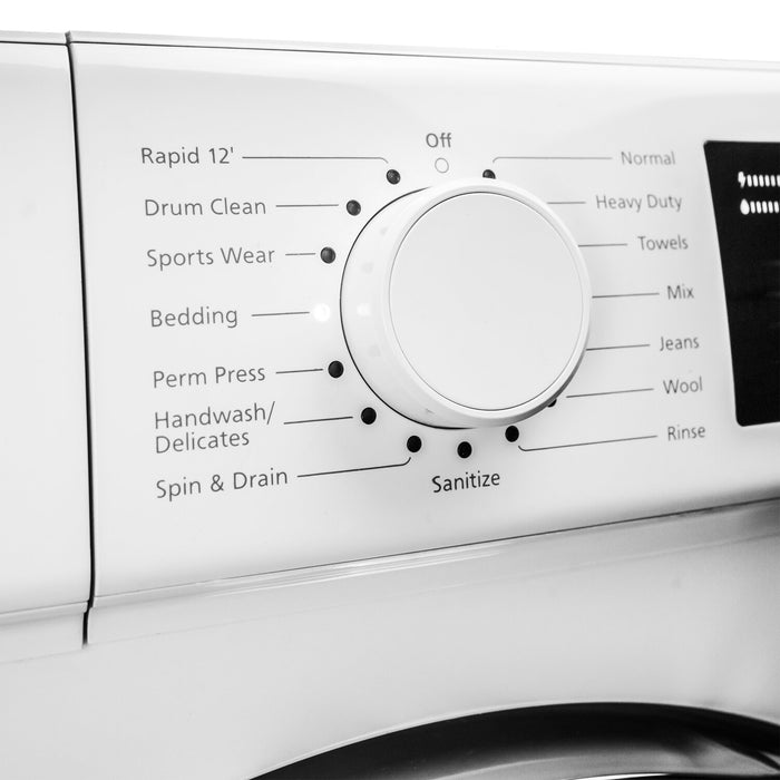 Danby 24\" 2.2 Cu. Ft. Stackable Compact Front-Load Washer with Steam - White - DWM022D3WDB