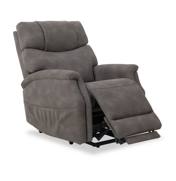 Claire 34\" Leather-Look Fabric Power Lift Reclining Chair - Charcoal Grey