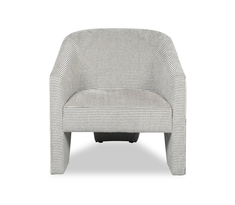 Adria 31\" Chenille Fabric Accent Chair - Ink Multicolour