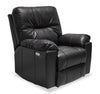 Made in Canada Dawson 40\" Genuine Leather Power Reclining Chair with USB Port - Black
