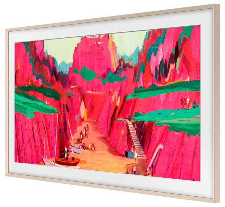 Samsung Customizable Bezel for 65\" The Frame Pro TV - Beveled Sand Gold