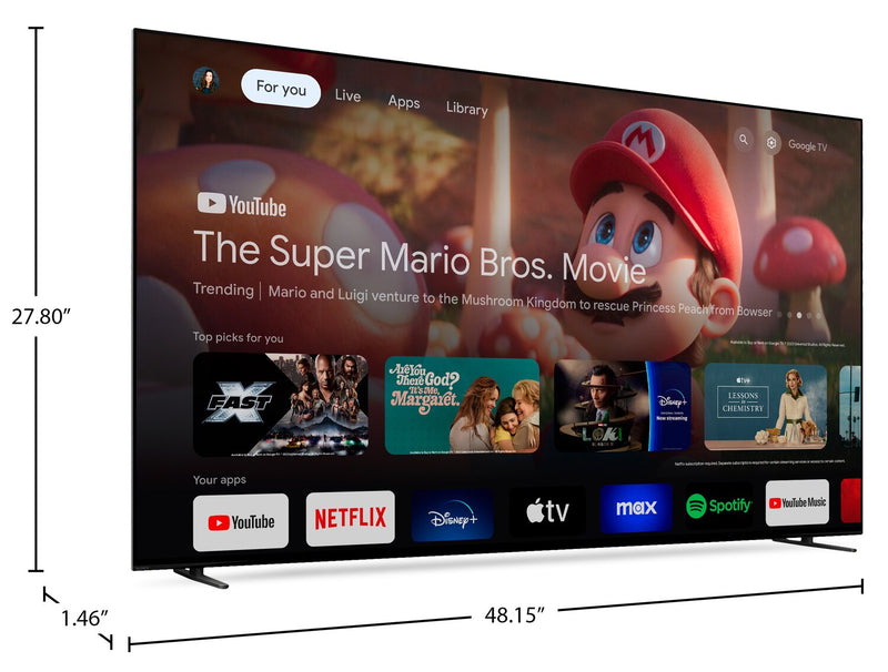 Sony 55\" Bravia 8 OLED 4K UHD Smart Google TV (K55XR80) - 2024 Model