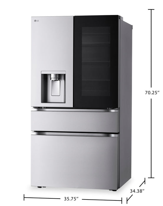 LG 36\" 29 Cu. Ft. InstaView® Door-in-Door® Standard-Depth MAX™ Refrigerator with MyColor™ - LF29S8365S