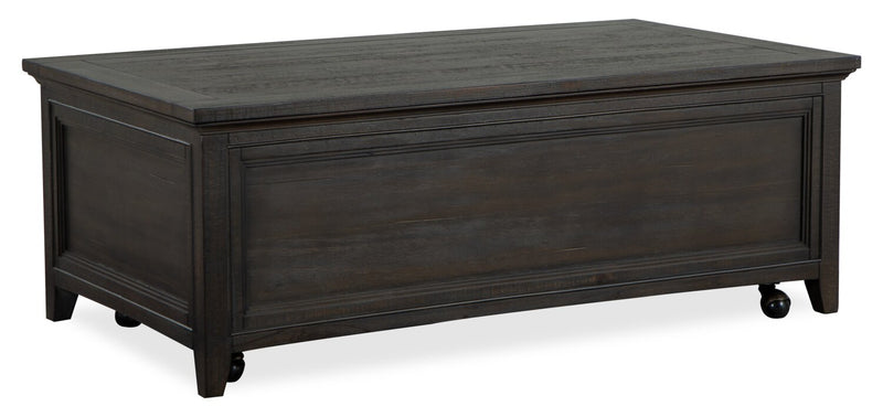 Hanson 50” Traditional Pine Lift Top Coffee Table with Storage and Casters - Graphite