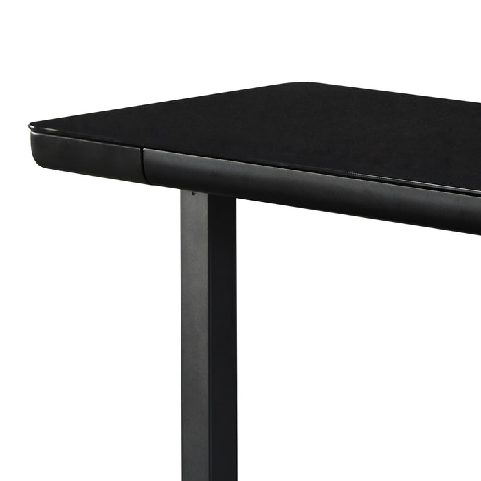 Metro 47.24” Height-Adjustable Office Desk with Storage and USB Ports - Black