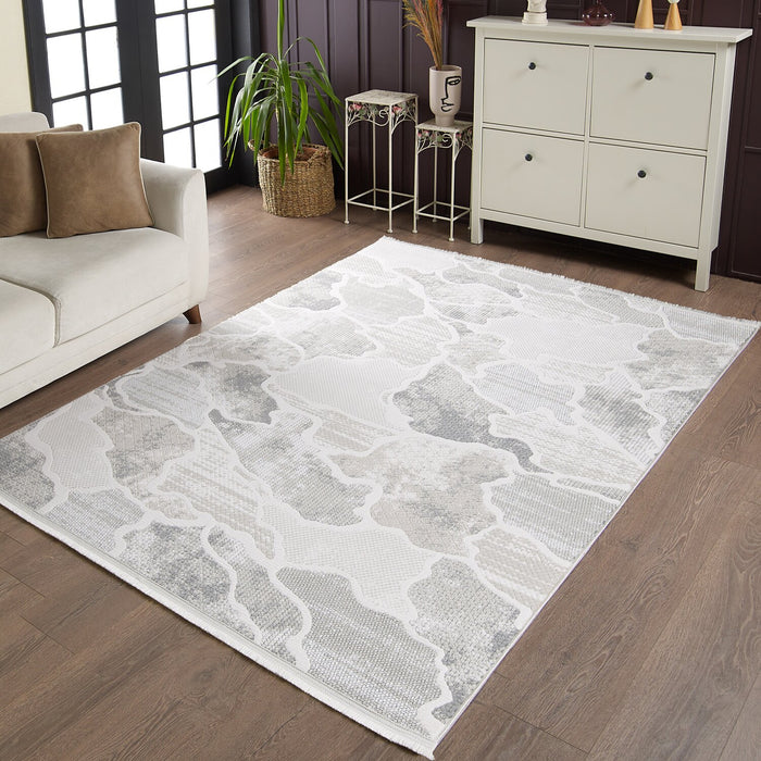 Cove Waves Grey Area Rug - 7'11\" x 10'10\"